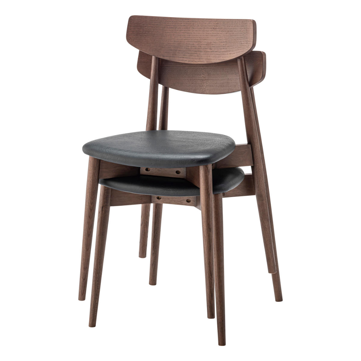 東谷 ダイニングチェア 同色2脚セット 座面高45cm スタッキング