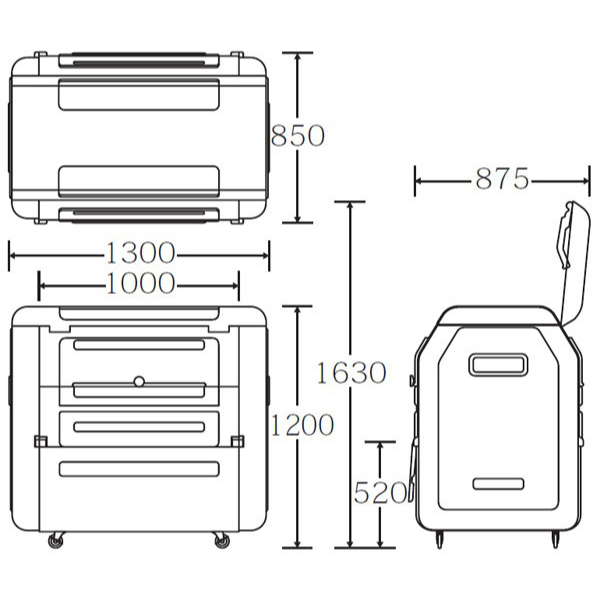 （法人限定） 業務用ダストボックス 980L ＃1000 （ 山崎産業 コンドル 大型ゴミ箱 回収用 業務用 ごみ箱 ダストボックス ）_1