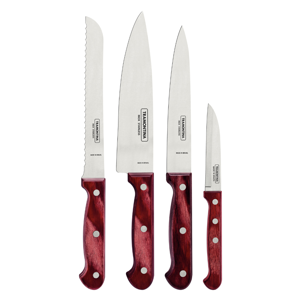 TRAMONTINA（トラモンティーナ） 包丁 4点セット ポリウッド 食洗機