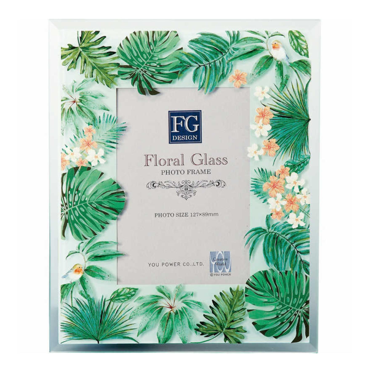 フォトフレーム FGデザイン L判 ボタニカル ガラス （ フォトスタンド