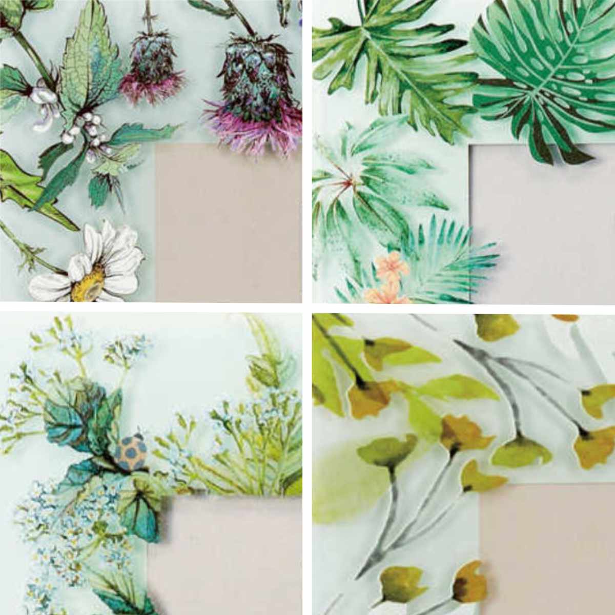 フォトフレーム FGデザイン L判 ボタニカル ガラス （ フォトスタンド