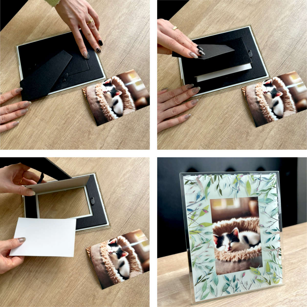 フォトフレーム FGデザイン L判 ボタニカル ガラス （ フォトスタンド