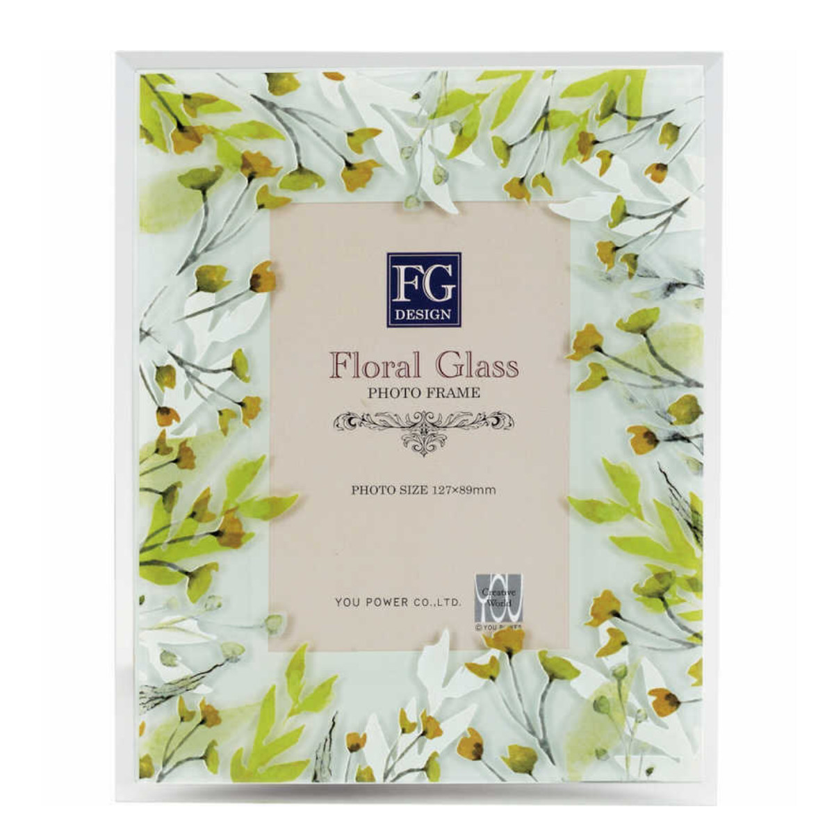 フォトフレーム FGデザイン L判 ボタニカル ガラス （ フォトスタンド
