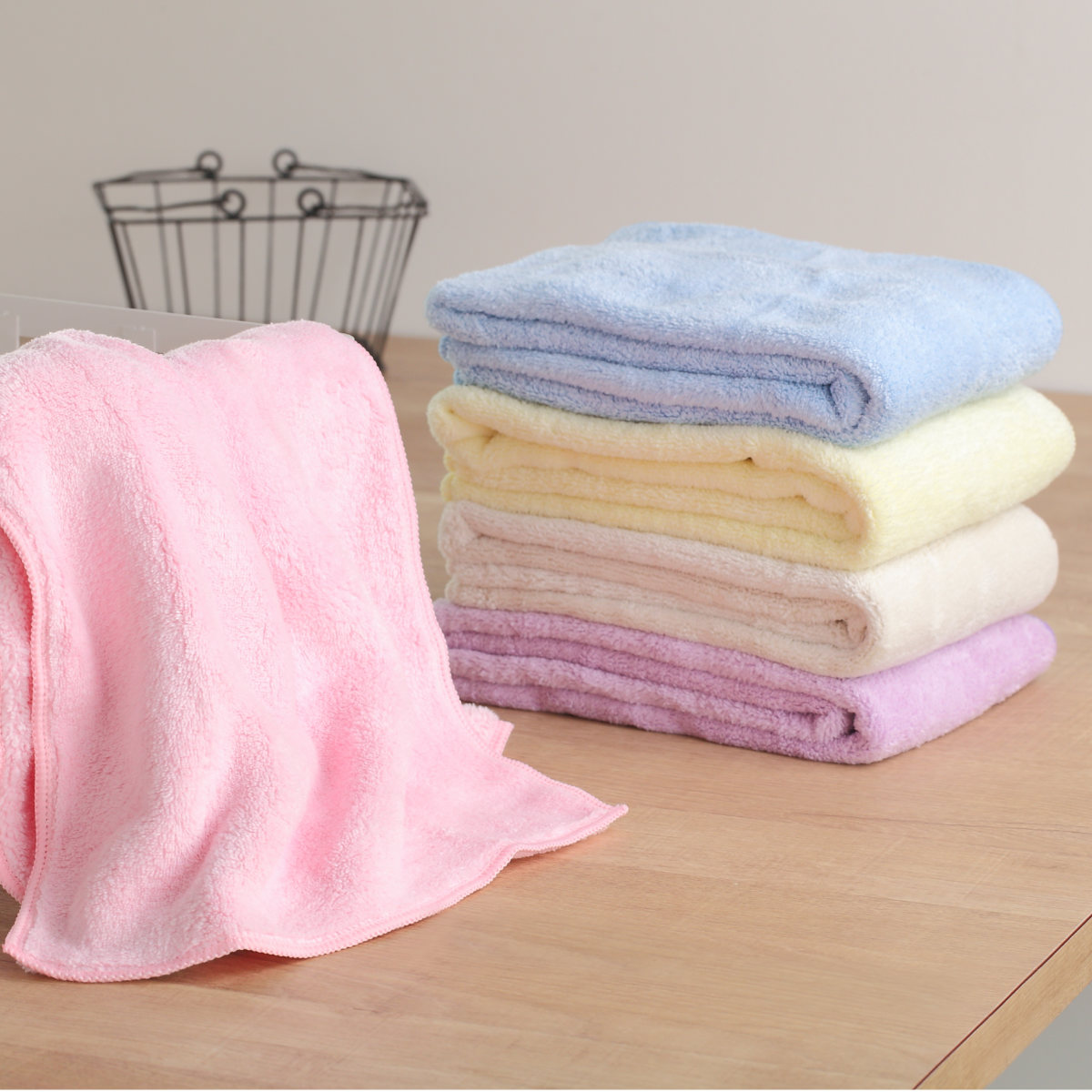 マイクロファイバー フェイスタオル カラリ （ 顔拭きタオル 手拭き 汗