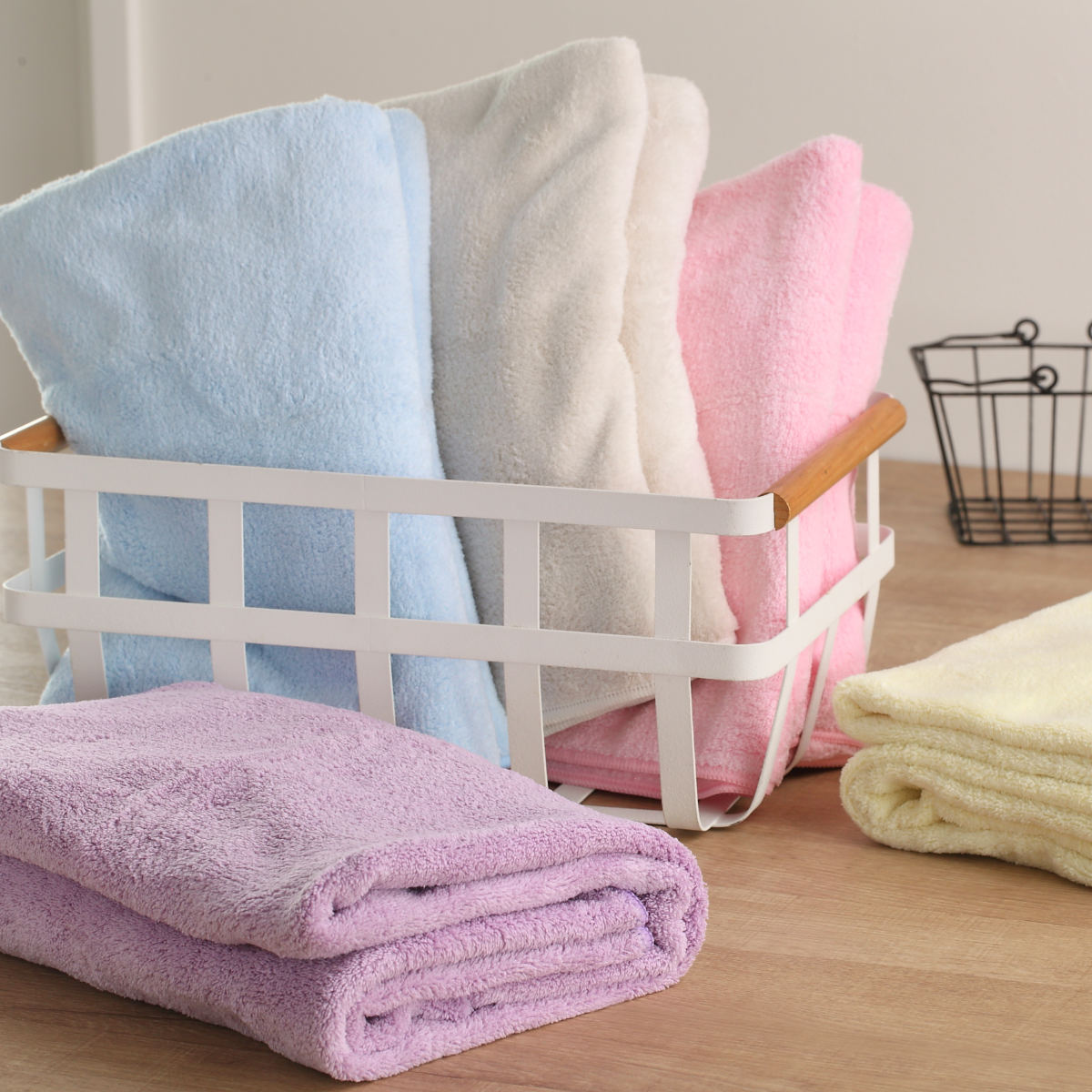 マイクロファイバー バスタオル カラリ （ タオル お風呂 湯上りタオル