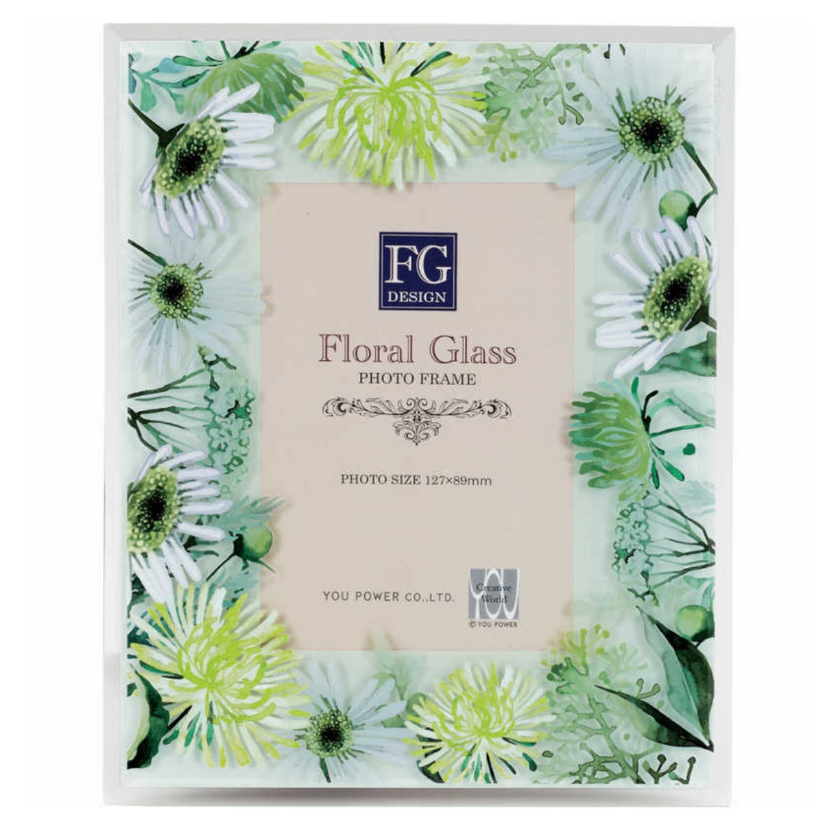 フォトフレーム FGデザイン L判 花 複数種 ガラス （ フォトスタンド
