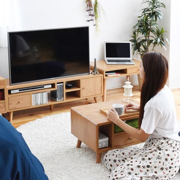 ローテーブル 幅60cm 引出し付 北欧風 Pico （ テーブル センター