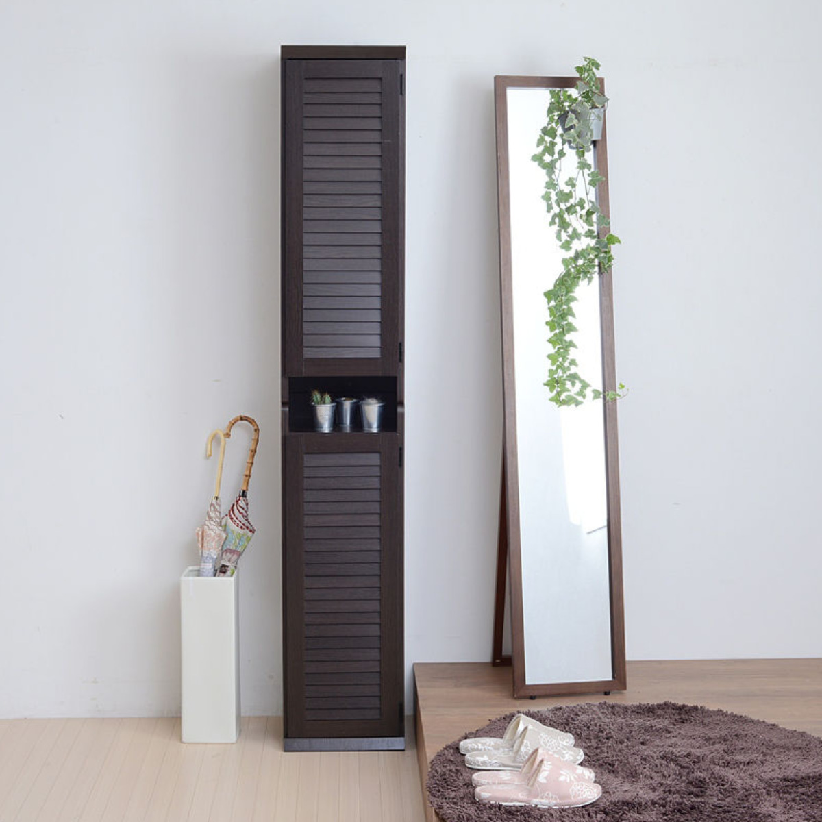 JK-PLAN（ジェイケイ・プラン） 下駄箱 幅31.5cm 2台入り ルーバー