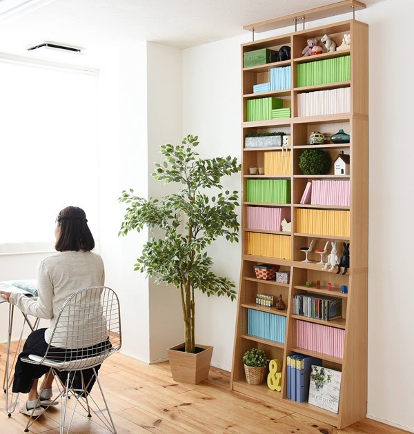 JK-PLAN（ジェイケイ・プラン） 本棚 上置き棚セット 1cmピッチ 薄型