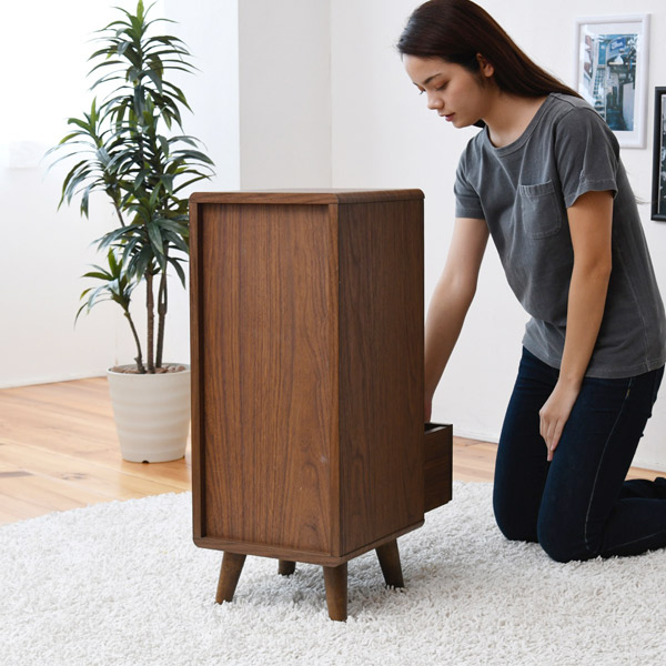 スリムチェスト 幅30cm 4段 北欧風 pico （ チェスト リビング収納