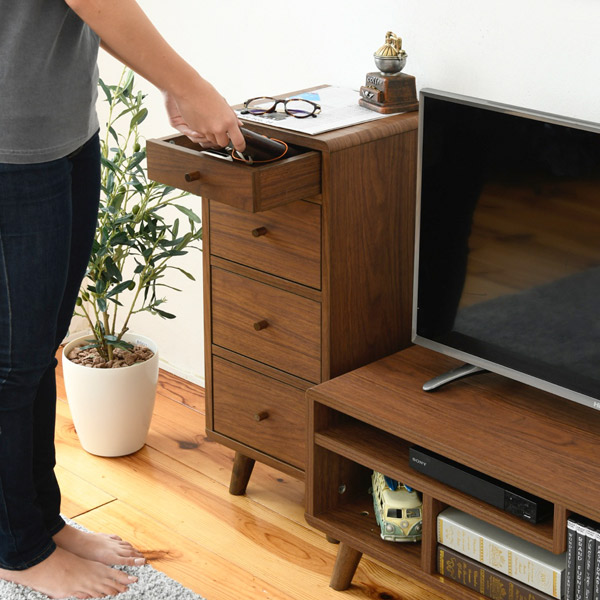 スリムチェスト 幅30cm 4段 北欧風 pico （ チェスト リビング収納
