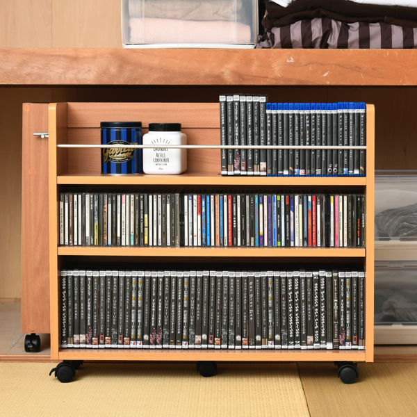 押入れ 収納ラック キャスター付 本棚 2台セット スリム 奥行78cm （ 押入れ収納 収納 ラック 棚 押し入れ ） | JK-PLAN | 18