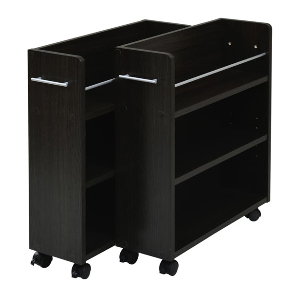 押入れ 収納ラック キャスター付 本棚 2台セット スリム 奥行78cm （ 押入れ収納 収納 ラック 棚 押し入れ ） | JK-PLAN | 01