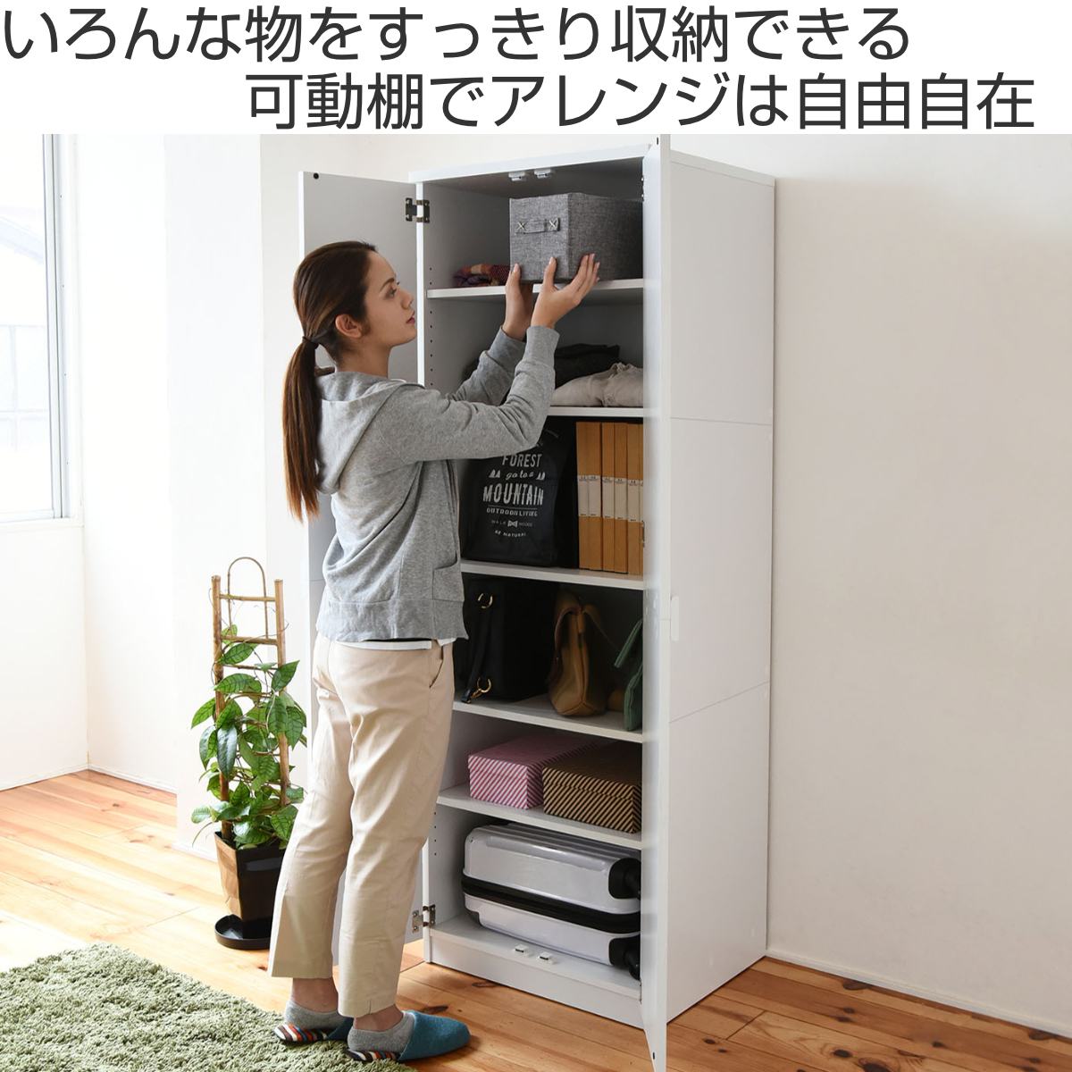 壁面収納 整理棚 クローゼット ロッカーシリーズ 約幅60cm （ 収納 服