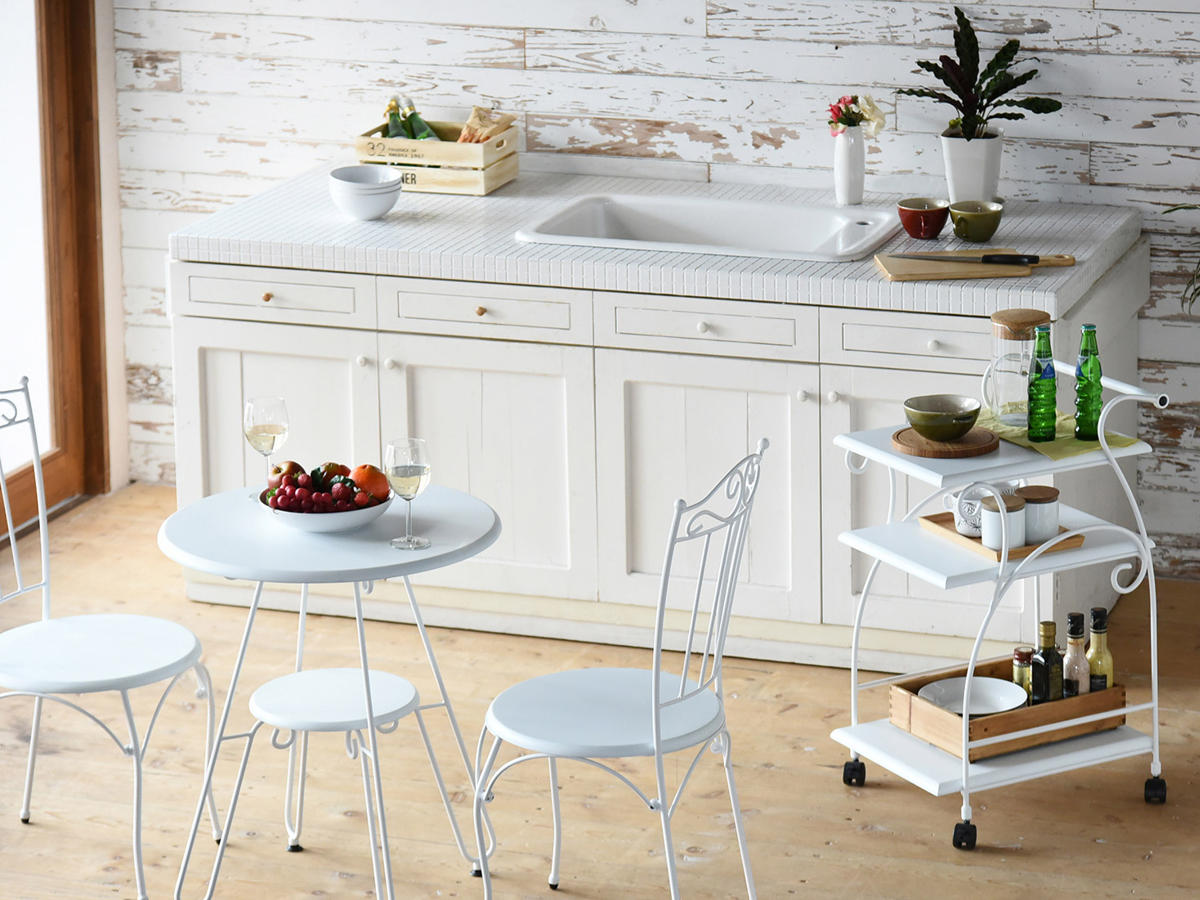 ダイニングチェア 座面高42cm ロートアイアン 姫系 （ 椅子 イス いす