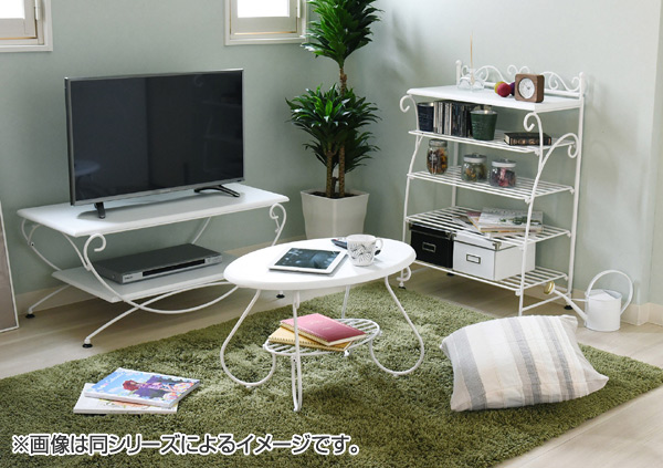 シューズラック 幅61.5cm 4段 ロートアイアン 姫系 （ 靴箱 洋風 靴