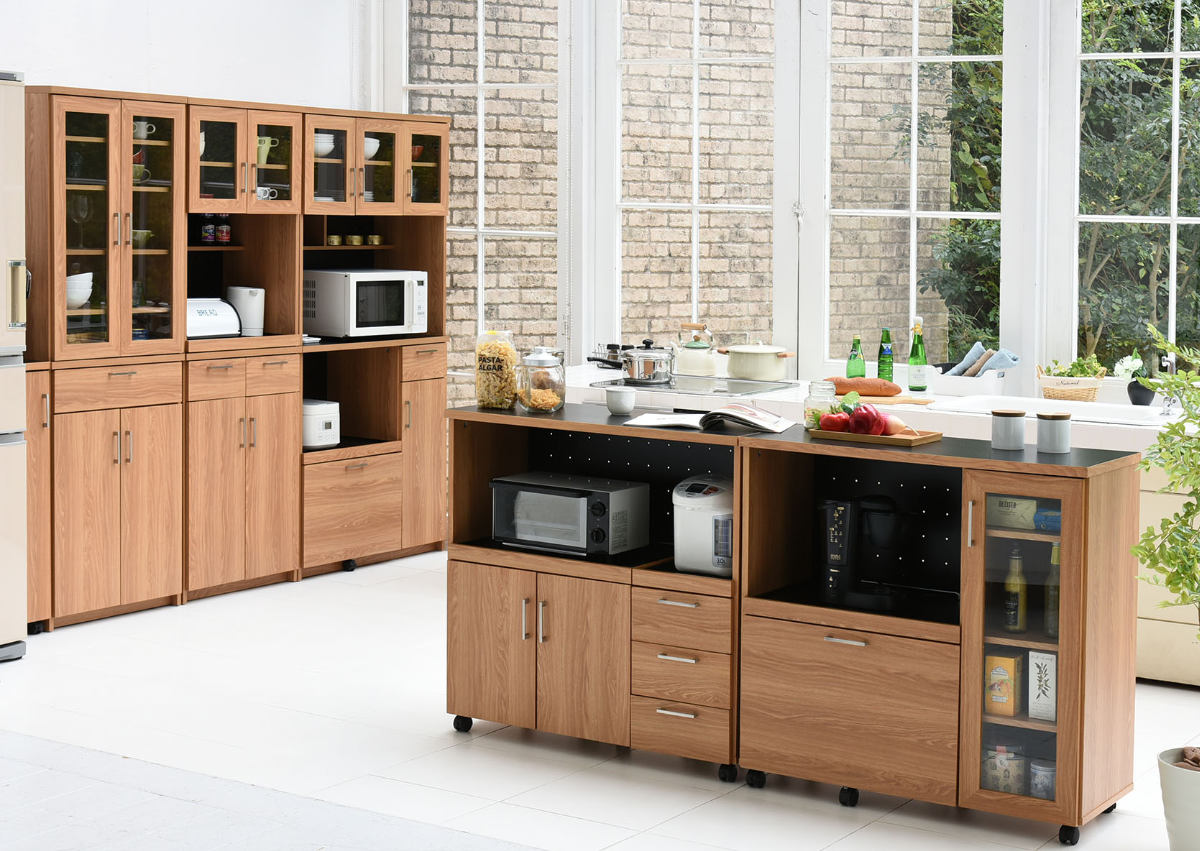 レンジボード ナチュラル JK-PLAN（ジェイケイ・プラン） レンジ台 幅120cm キッチンラック