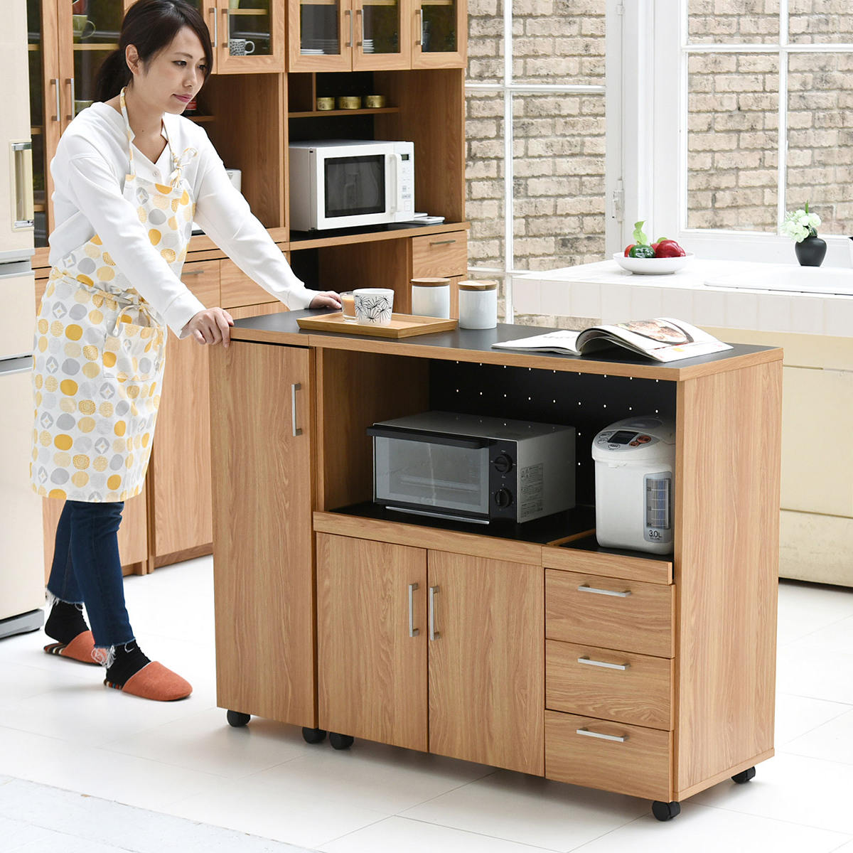 JK-PLAN（ジェイケイ・プラン） レンジ台 幅120cm キッチンラック