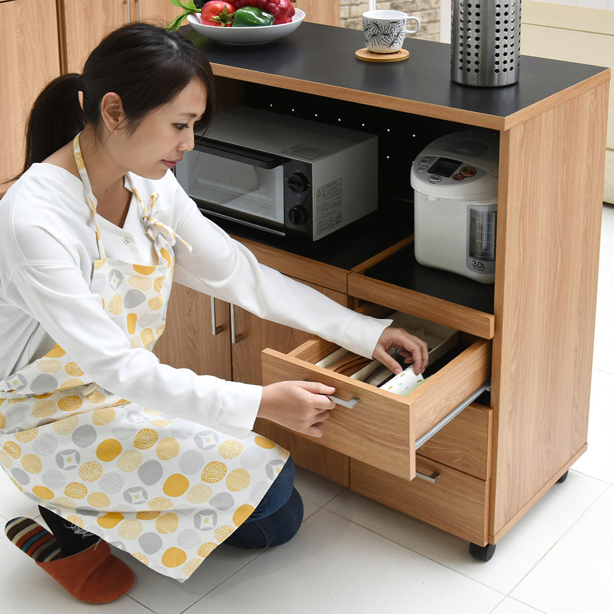 JK-PLAN（ジェイケイ・プラン） レンジ台 幅90cm キッチンラック