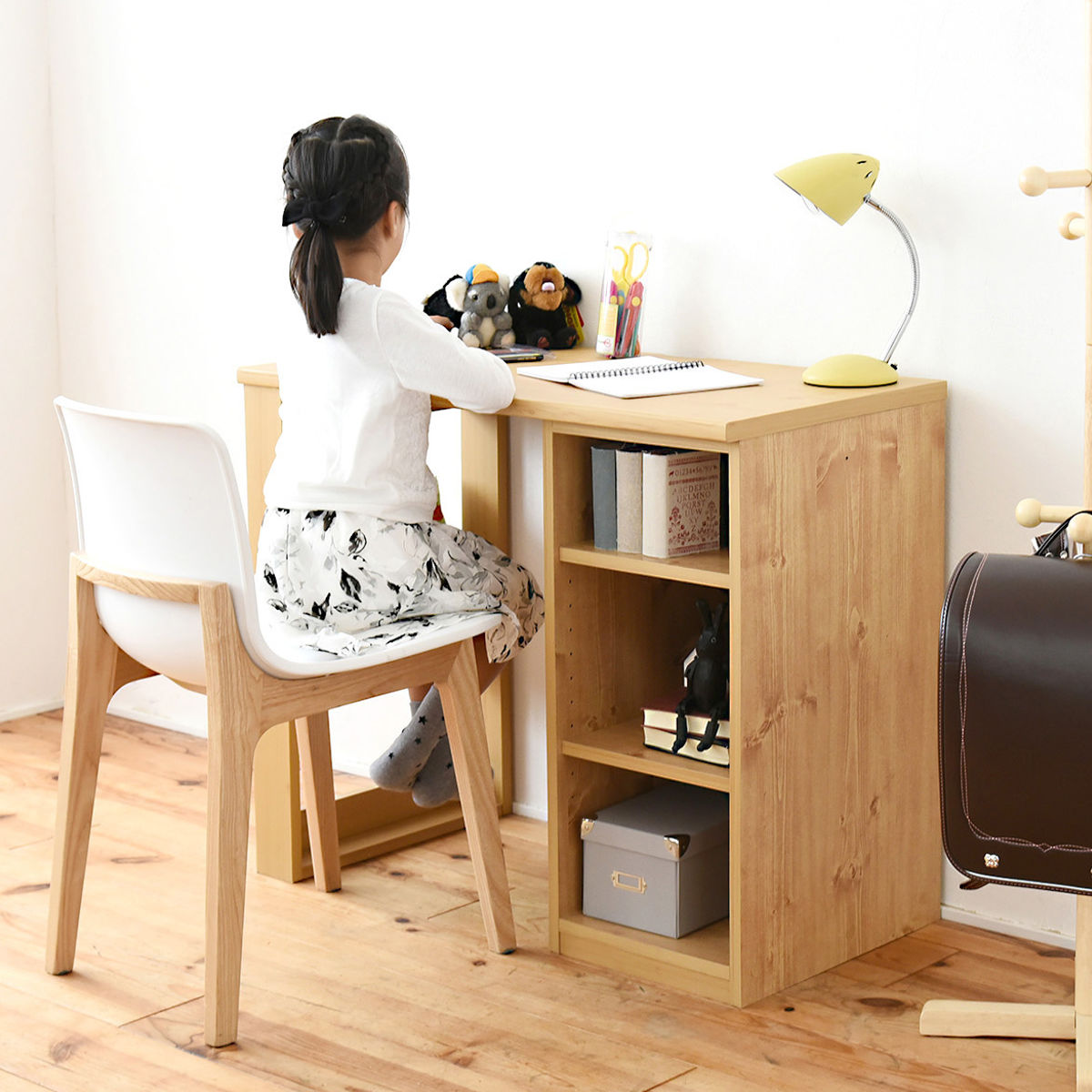 学習机 デスク 木製 ライト付き 棚 DIY 子供 学習机用 木製デスクライト｜薄型｜LED｜ | HINOKICRAFT