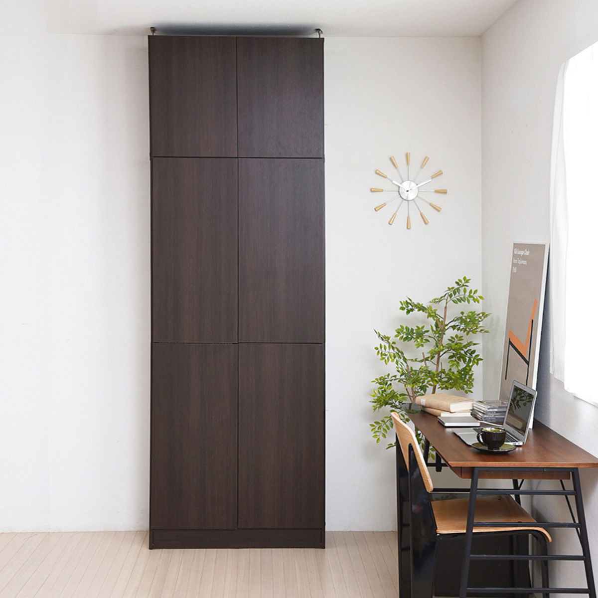 JK-PLAN（ジェイケイ・プラン） 本棚 上置き棚セット 扉付き 幅81cm 高