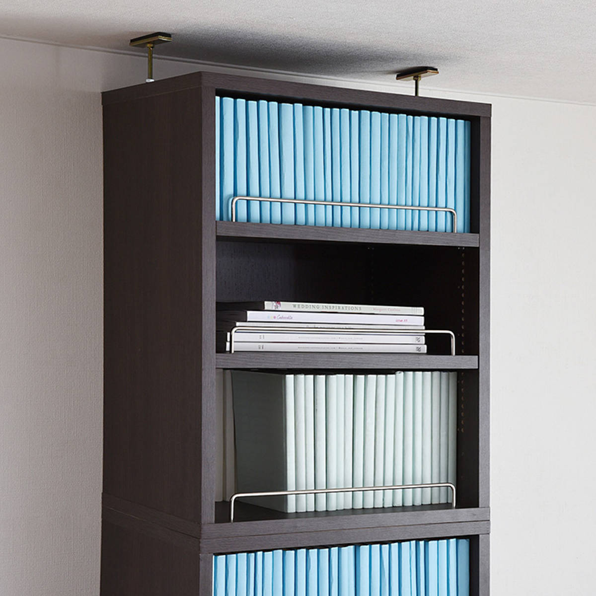 JK-PLAN（ジェイケイ・プラン） 本棚 上置き棚セット 扉付き 幅41.5cm