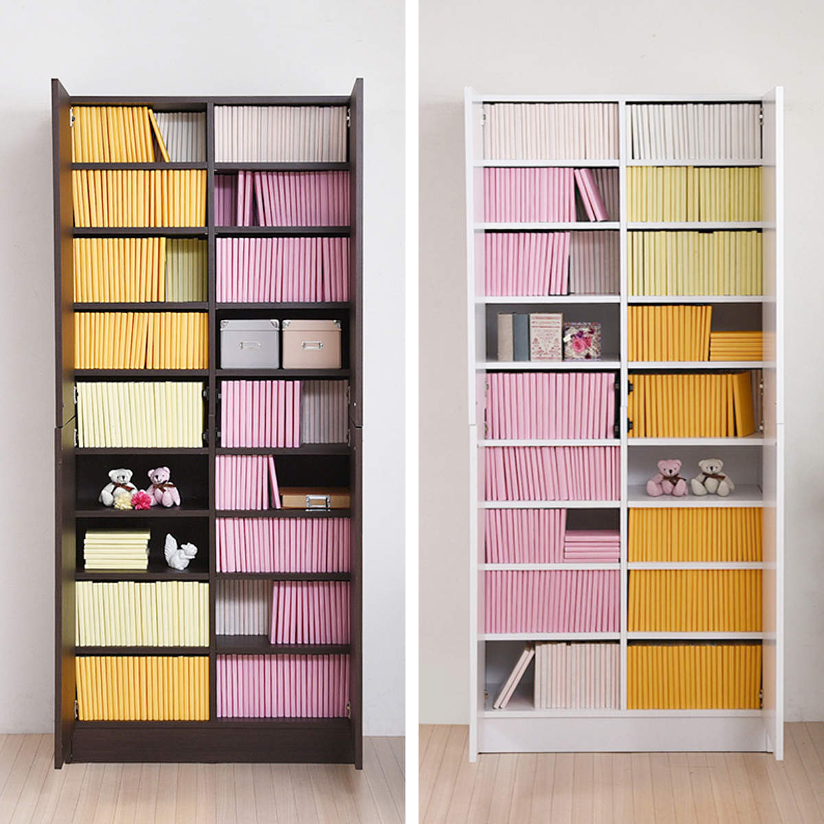 JK-PLAN（ジェイケイ・プラン） 本棚 扉付き 幅81cm 高さ180.5cm 全棚