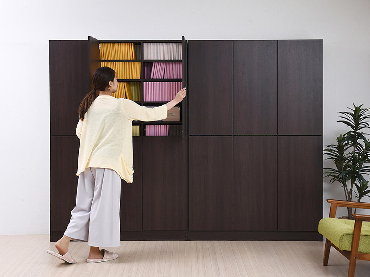 JK-PLAN（ジェイケイ・プラン） 本棚 扉付き 幅81cm 高さ180.5cm 全棚