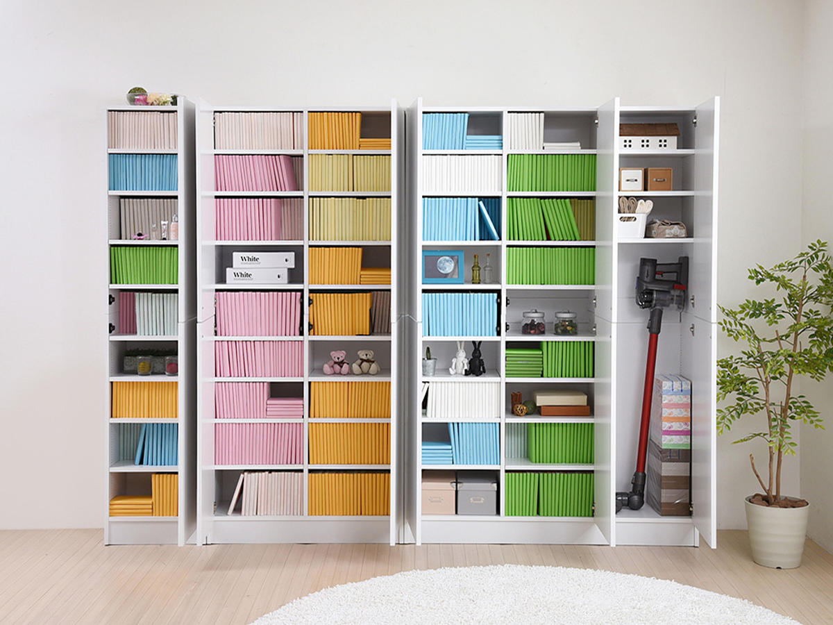 JK-PLAN（ジェイケイ・プラン） 本棚 扉付き 幅81cm 高さ180.5cm 全棚