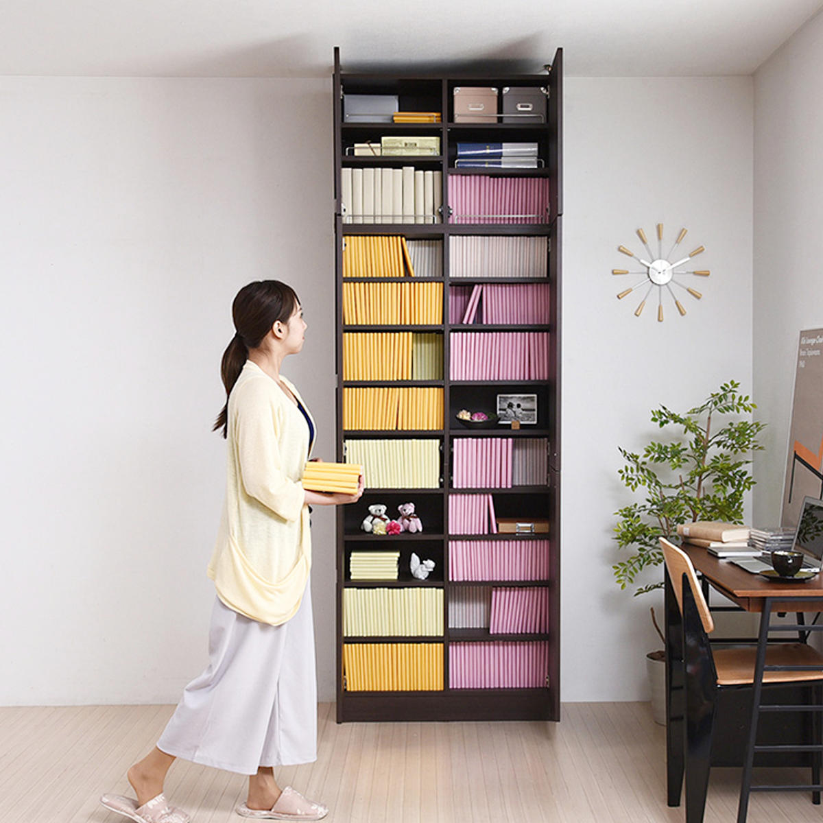 JK-PLAN（ジェイケイ・プラン） 本棚 上置き棚セット 幅81cm 高さ238.5