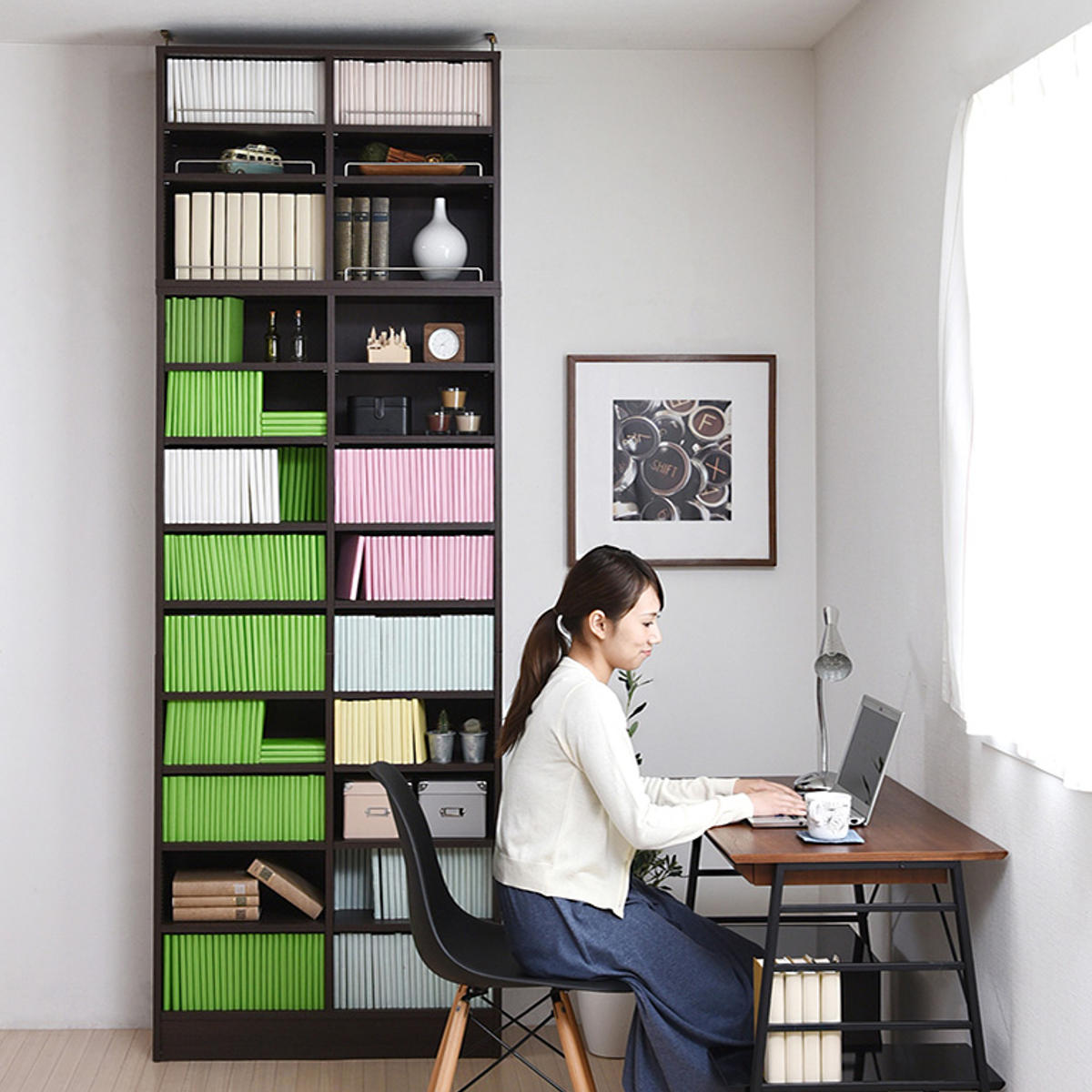 JK-PLAN（ジェイケイ・プラン） 本棚 上置き棚セット 幅81cm 高さ238.5