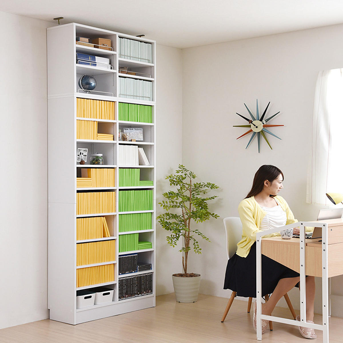 JK-PLAN（ジェイケイ・プラン） 本棚 上置き棚セット 幅81cm 高さ238.5