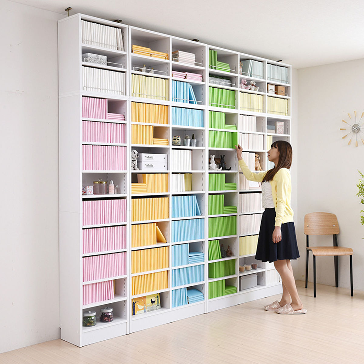 JK-PLAN（ジェイケイ・プラン） 本棚 上置き棚セット 幅81cm 高さ238.5