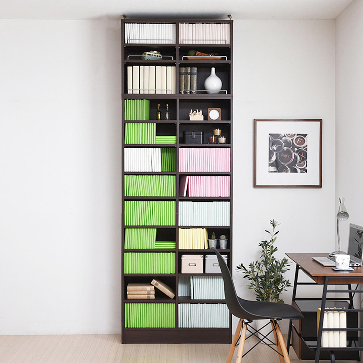 収納棚✨ オープンラック 隠せる収納 Azure(アズール) 2色対応の通販情報 - 家具