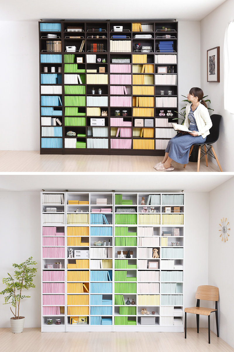 JK-PLAN（ジェイケイ・プラン） 上置き棚 本棚 幅41.5cm 全棚可動