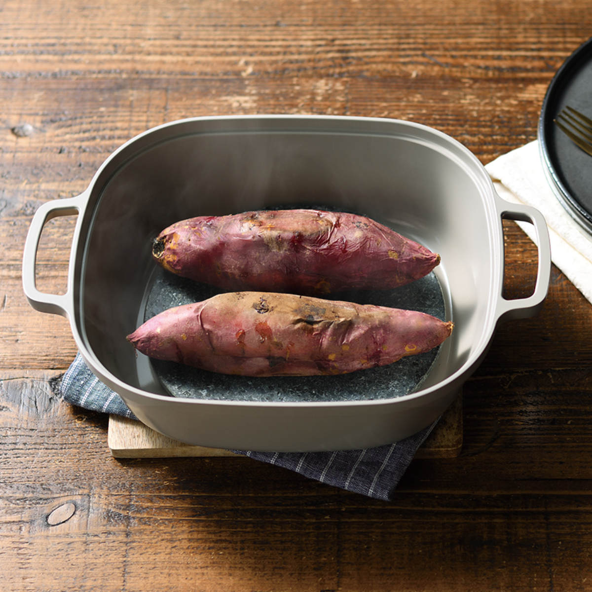 オークス（AUX） 焼き芋鍋 IH対応 大人の石焼芋 ナチュラルストーン