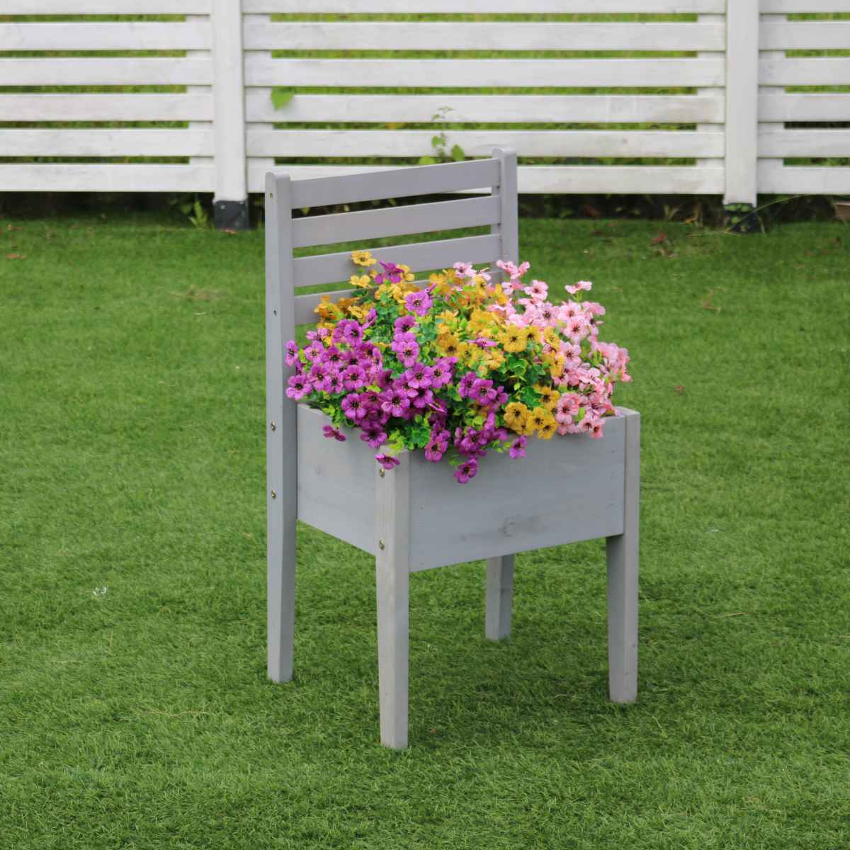 プランタースタンド 天然木 チェア型 幅40cm 木製 （ プランター