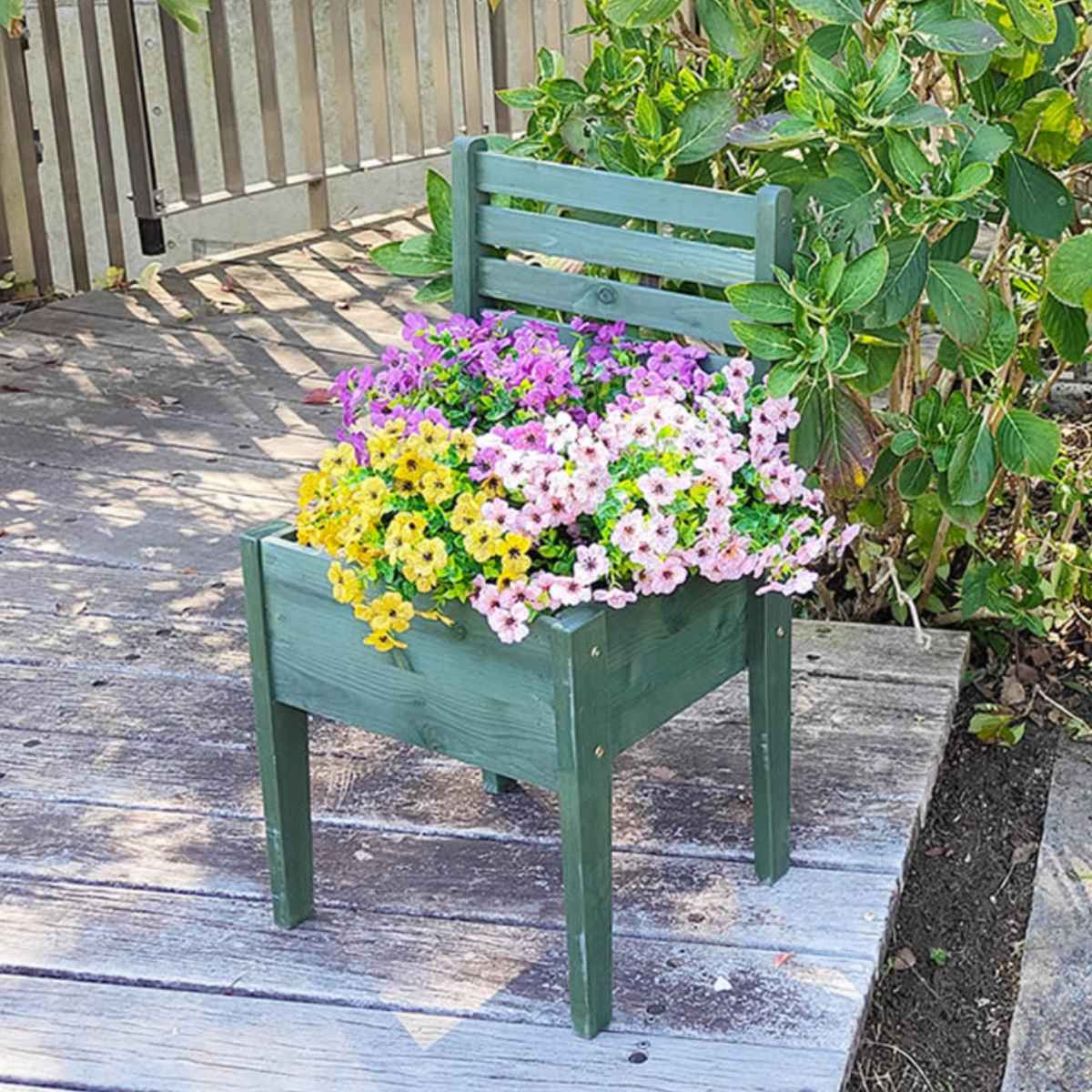 プランタースタンド 天然木 チェア型 幅40cm 木製 （ プランター