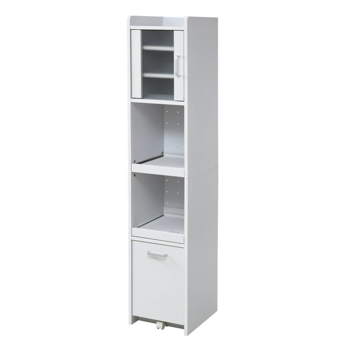 白井産業 フルニコ 重ねて使えるシンプル食器棚 幅566×奥行295×高さ1190mm ナチュラル FUL-1255DGHNA 1台（直送品）