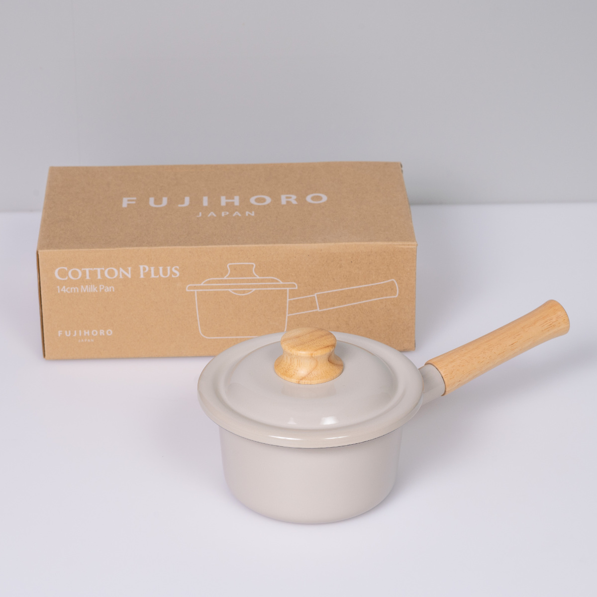 Cotton Series ミルクパン 14cm IH対応 Plus 富士ホーロー Honey Ware