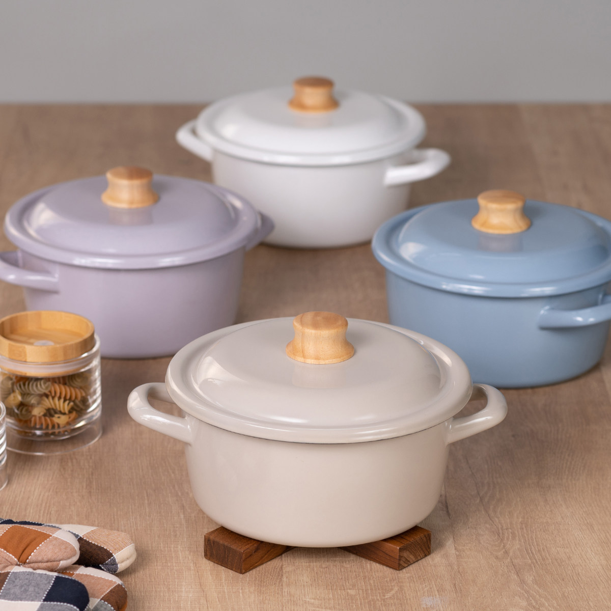 Cotton Series キャセロール 20cm IH対応 Plus 富士ホーロー Honey