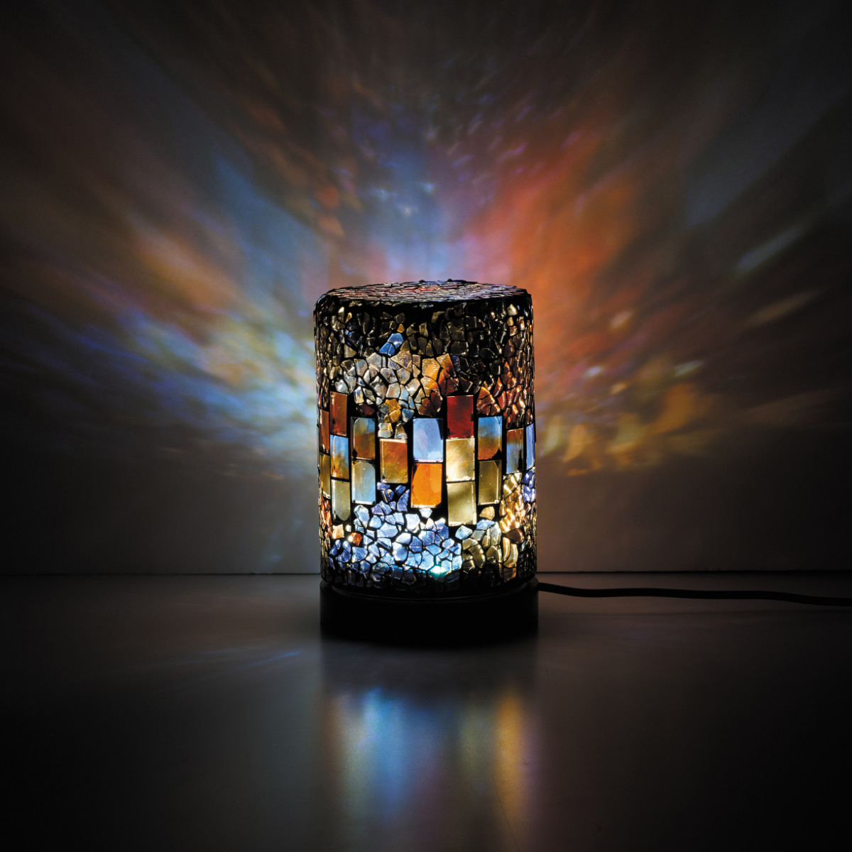 モザイクガラス テーブルランプ 卓上 LEDライト 照明器具 インテリア テーブルランプ ミニモザイクLEDランプ USB電源 ACアダプター付き 無