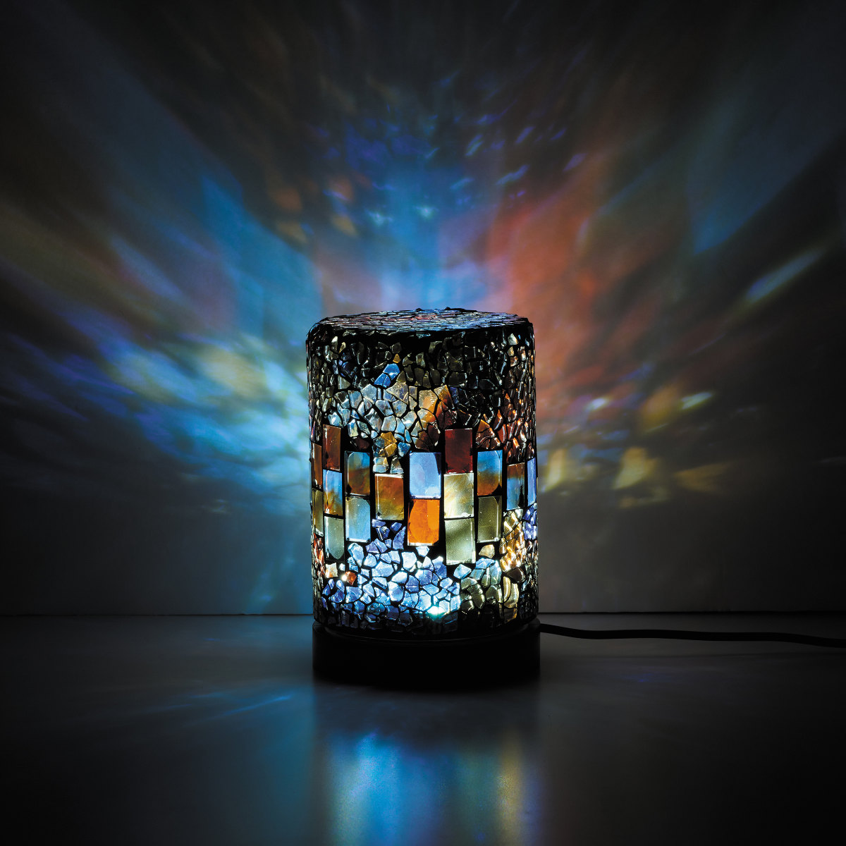 テーブルランプ ミニモザイクLEDランプ USB電源 ACアダプター付き 無