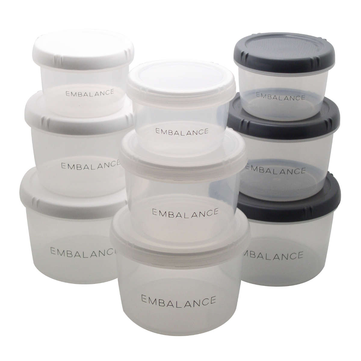 EMBALANCE 保存容器 500ml ラウンドコンテナ 丸・浅型 M （ エン