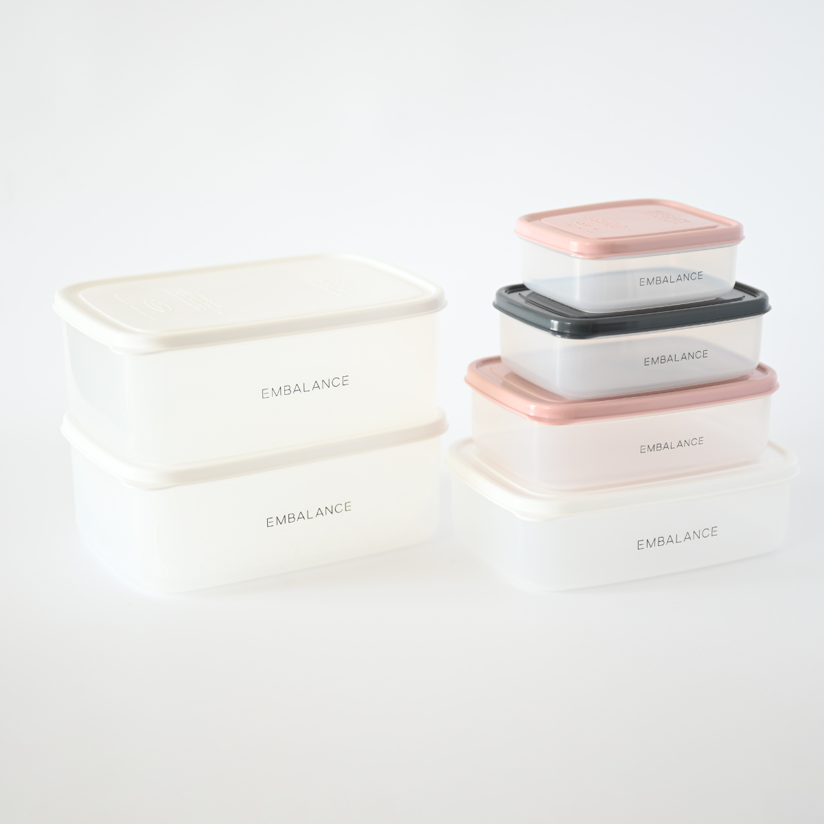 EMBALANCE 保存容器 2.1L レクタングルコンテナ 角型 ザル付き （ エン