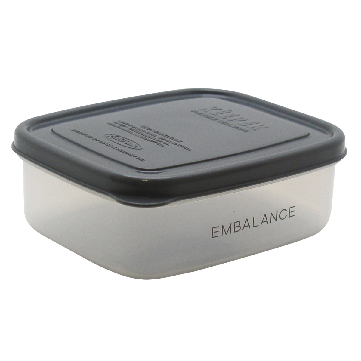 新品未使用　エンバランス レクタングルコンテナ Ｍ L 4個セット　グレー EMBALANCE 保存容器 370ml レクタングルコンテナ 角型 （ エン
