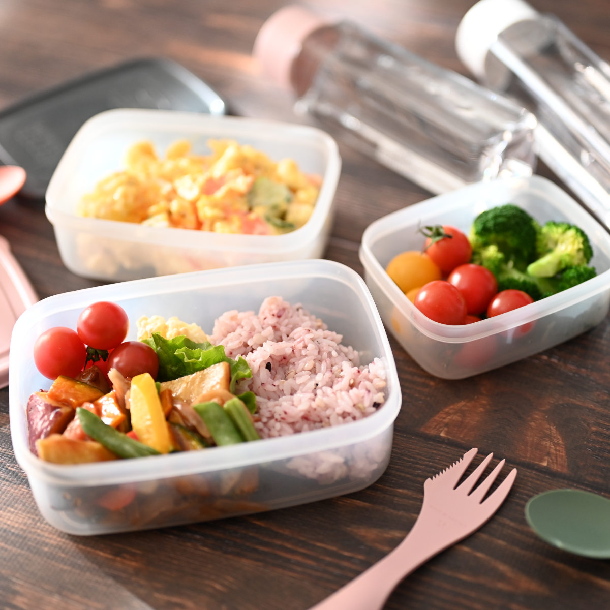 EMBALANCE 保存容器 2.1L レクタングルコンテナ 角型 ザル付き （ エン