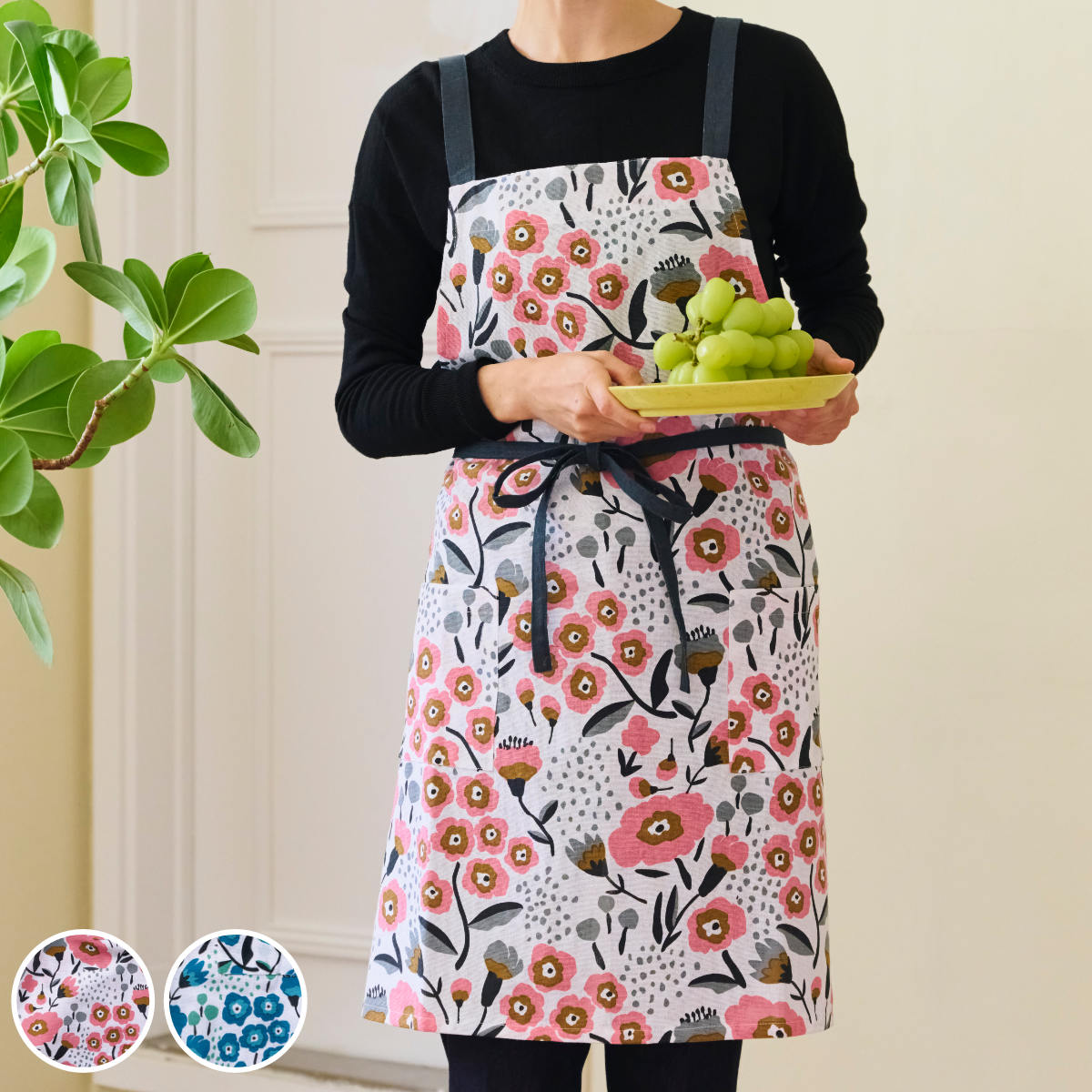 エプロン アルマ habitue （ キッチンエプロン カフェエプロン クロス