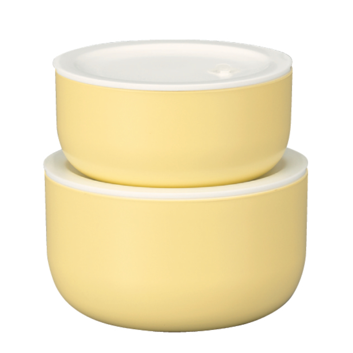 HAKOYA 保存容器 さっと洗える保存容器 丸 2個セット （ プラスチック