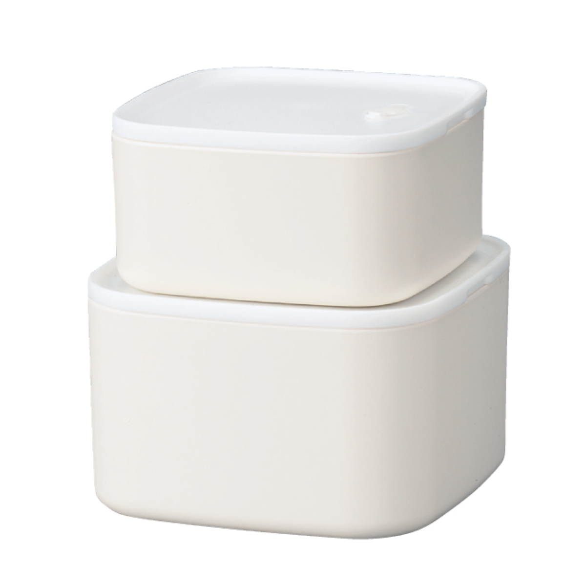 HAKOYA 保存容器 さっと洗える保存容器 角 2個セット （ プラスチック